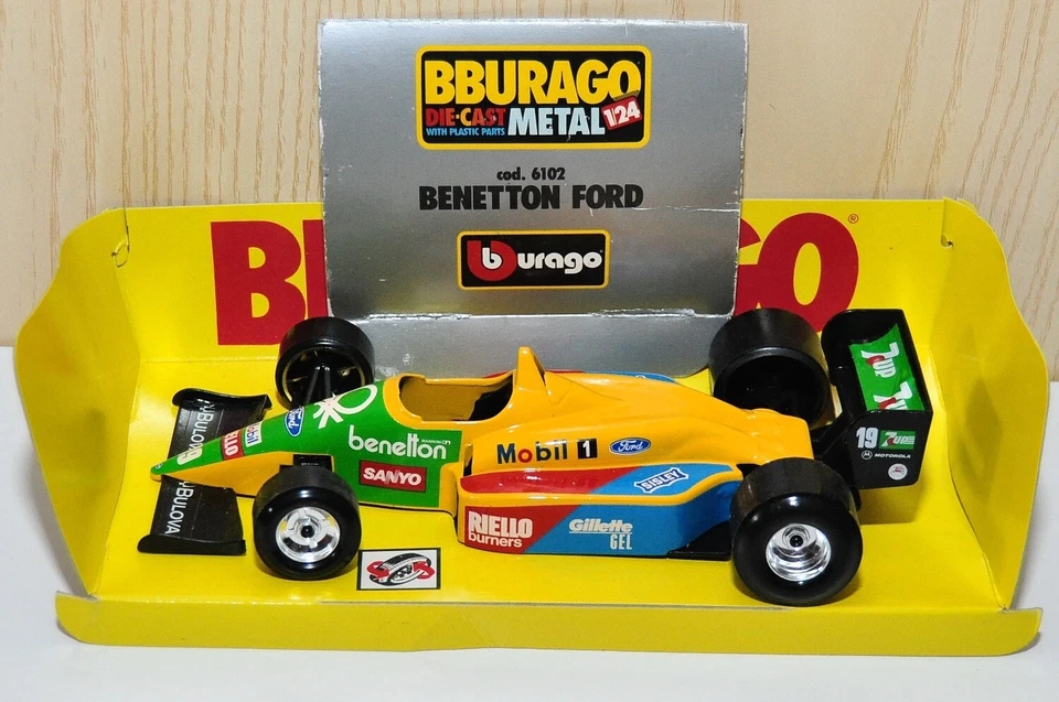 Burago 6102 auto F1  Benetton Ford B 188 N° 19 A. Nannini scala 1:24 - Immagine 1 di 4