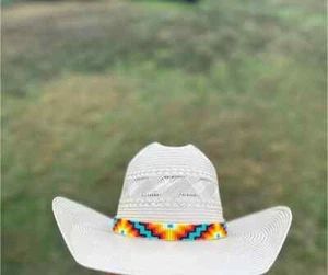 Beaded Hat Band Native American Style Handmade hatband - Picture 1 of 2