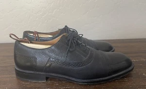 Scarpe Oxford Mezlan Marque da uomo taglia 10,5 nere in pelle con punta a cappuccio - Foto 1 di 7