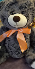 Animal Adventure Plush Teddy Bear Grey Orange Bow Stuffed 17&quot; 2015 Cream Soft