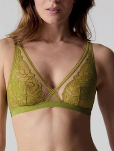 LOU Lingerie Triangle Bra Green Elegant Luxury Lace (dont include US tariff) - Picture 1 of 9