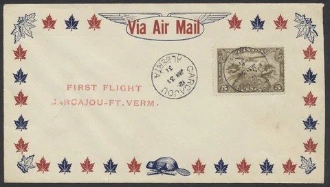 1931 AAMC #3103c Carcajou Alta to Fort Vermilion Flight Cover Cover