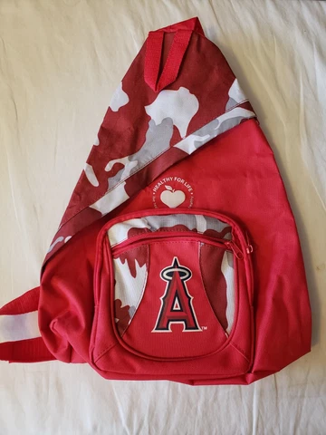 Angels Baseball Camo Backpack game giveaway one shoulder Cover