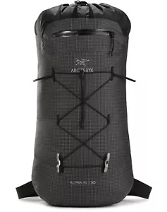 Mochila de escalada Arc’teryx Alpha FL 30 negra 315d Hadron rejilla talla única $260 nueva con etiquetas - Imagen 1 de 16