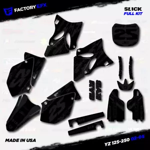 Blackout Slick Graphic Kit fits Yamaha Yz125 Yz250 02-05 Plates YZ 125 250 - Bild 1 von 5
