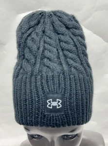 Under Armour Damen Halbzeit Zopfmuster Schwarz Beanie Mütze Neu (T1) - Bild 1 von 6