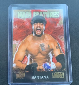 2021 Upper Deck AEW All Elite Wrestling Main Features Gold Santana #MF-6 - Picture 1 of 2