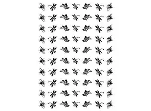 Calcomanías de vidrio fundido negro mariposa abeja libélula 70 piezas - Imagen 1 de 1
