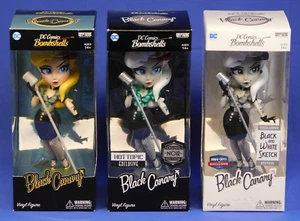 DC BOMBSHELLS 3 BLACK CANARY VINYL FIGURES NOIR FAN EXPO CRYPTOZOIC SEALED - Picture 1 of 13