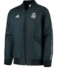 Authentic Adidas Real Madrid Soccer Football Anthem Jacket New Mens Sizes $85