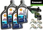 Kit/Tagliando Kawasaki Z/1000 2014/16 Shell Ultra 15W50 Filtro Olio Aria Candel