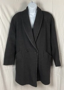 Vintage Women’s Albert Nipon Wool Coat 8 USA Made Double Breasted - Picture 1 of 11