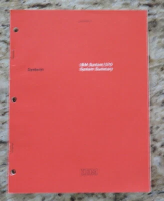 Vintage IBM System / 370 System Summary Dated 1972 / 1973 - Image 1 of 4