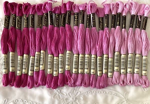 Anchor Stranded Sticktwist Mouline Cotton Floss Lot of 23 Fuchsia Pink Series 80 - Picture 1 of 7