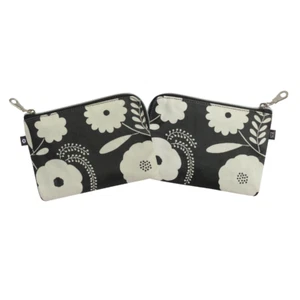Earth Squared Fair Trade Matte Oilcloth Purse for Cards Cash Stockholm Black - Picture 1 of 3