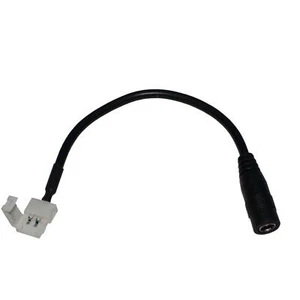 15cm LED DC Verbinder DC Buchse 5,5/2,1mm -> Clip Schwarz 2-Pin; einfarbig - Picture 1 of 1