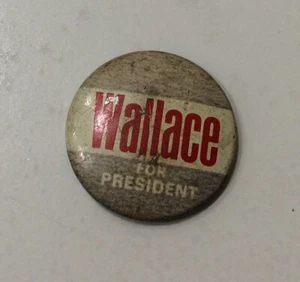 Vintage 1968 Button Badge - Wallace For President - Picture 1 of 1