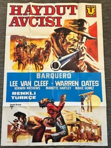 Barquero 1970 Lee Van Cleef Warren Oates Original 27x40 Turkish Movie Poster - Picture 1 of 1