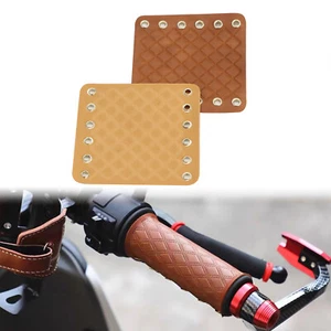 Manillar Universal 7/8" 1"" Cuero PU Motocicleta Empuñadura Acelerador Cubierta Envolturas - Imagen 1 de 5