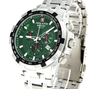 Swiss Alpine Military by Grovana reloj para hombres cronógrafo fecha acero inoxidable 7043.9134 - Imagen 1 de 5