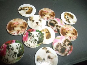 Pre Cut One Inch Bottle Cap Images Dogs Puppies Free Shipping - Picture 1 of 1