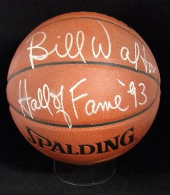 Agarre interior/exterior firmado por Bill Walton Spalding baloncesto JSA auténtico manchado Foto 1 de 4