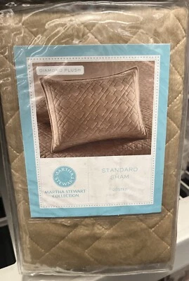 Ropa de cama Martha Stewart Diamond Felpa Camel Acolchada Estándar Falsa nueva Foto 1 de 4
