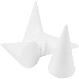 25 x Formas de Cono de Poliestireno Modelado Decoraciones de Navidad Artesanía 14,5 x 6 cm - Imagen 1 de 1