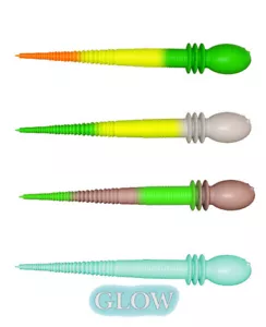 Señuelos de plástico suave gusano pesca trucha, perca, UV FL Kasper 2,4"" 18 multicolores - Imagen 1 de 57