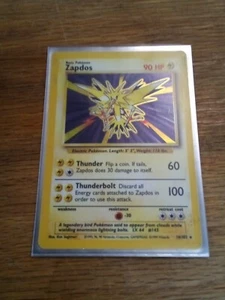 Pokémon TCG Zapdos Base Set 16/102 Holo Unlimited Holo Rare Heavily Played - Picture 1 of 5