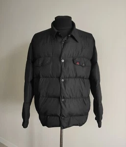 Vtg Peuterey Mens Black Goose Down Puffer Jacket Size XL - Picture 1 of 11