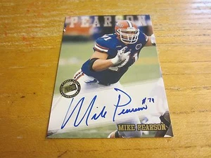 Tarjeta autógrafos de pase de prensa firmado por Mike Pearson 2002 #31 NCAA Florida Gators - Imagen 1 de 2