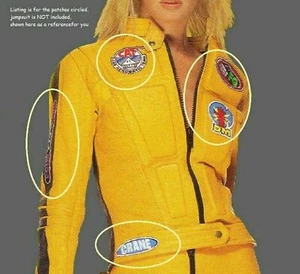 KOSTÜM HALLOWEEN KOSTÜM PARTY Film "KILL BILL" PROP: 5-PATCH Bügelbild SET - Bild 1 von 11