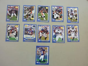 2000 Topps Denver Broncos 11 Karten Team Set Topps Sammlung - Bild 1 von 1