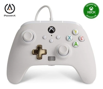 PowerA Enhanced Wired Controller for Xbox - Mist, White, gamepad, wired video ga - Image 1 of 4