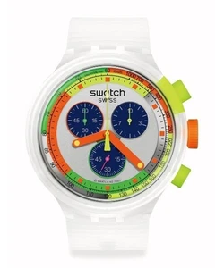 NEON JELLY SB02K100 Armbanduhr Oversize Retro Weiß Analog Free Size Unisex - Bild 1 von 8