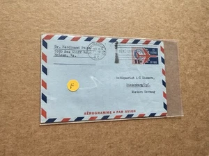 US 1962 Aerogram to Germany #UC32 (F) +Purchase Order Msg +In German +Commercial - Picture 1 of 1