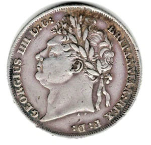 SILVER | 1825 | GEORGE IIII 1 SHILLING 1ST PORTRAIT RARE SILVER COIN - 5.66 GRM - Picture 1 of 4