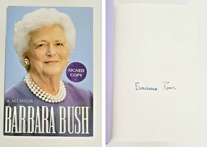 BARBARA BUSH Signed Book A Memoir 1994 First Edition Hardcover Book - Picture 1 of 13