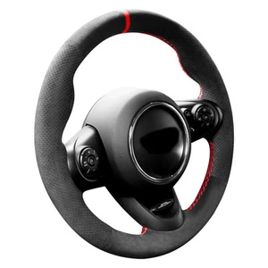 Cubierta de volante Alcantara puntada a mano para Mini Countryman JCW 2014-2023 - Imagen 1 de 11