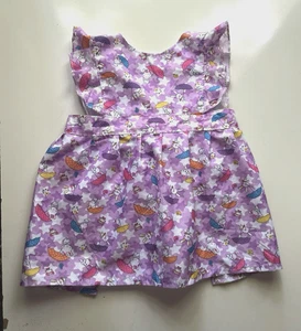Delantal con Volantes Infantil Púrpura/Blanco con Estrellas de Conejo Cintura Ajustable 2-3 Años - Imagen 1 de 15