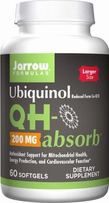 Jarrow Formulas Ubiquinol QH-Absorb 200 mg 60 gélules - Image 1 of 3