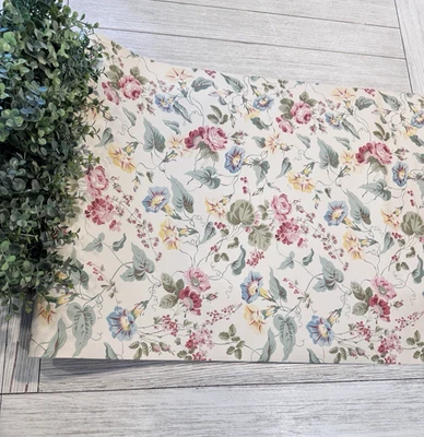 3 Vintage Laura Ashley Wallpaper Floral Shabby Chic Country Cottage Pink Green - Image 1 of 4