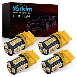 3157 LED Light Bulbs Amber Super Bright, 3056 3156 3156A 3057 4057 3157 4157 ... - Picture 1 of 7