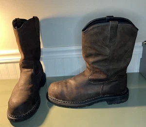 Red Wing Steel Toe Pecos Herren Leder Arbeitsstiefel 13 D Wasserdicht Zum Überziehen 4436 - Bild 1 von 10