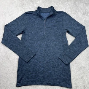 Lululemon Metal Vent Tech 1/2 Zip Mens S Navy Blue Pullover Shirt Stretch Top - Picture 1 of 8