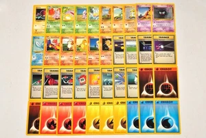 Pokemon card Trainer Energy LOT 40 Non holo English Base set Charmeleon etc... - Picture 1 of 24