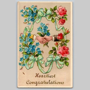 Cartolina Congratulazioni Disegno Floreale - Foto 1 di 3