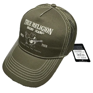 Gorra de malla True Religion Snapback logotipo de Buda camionero bordado Kalamata - Imagen 1 de 13