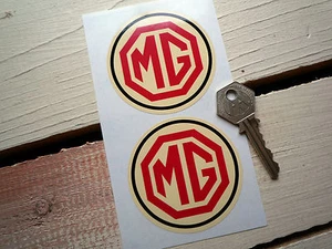 Pegatinas redondas para coche clásico crema MGB MGA TF TD - Imagen 1 de 1